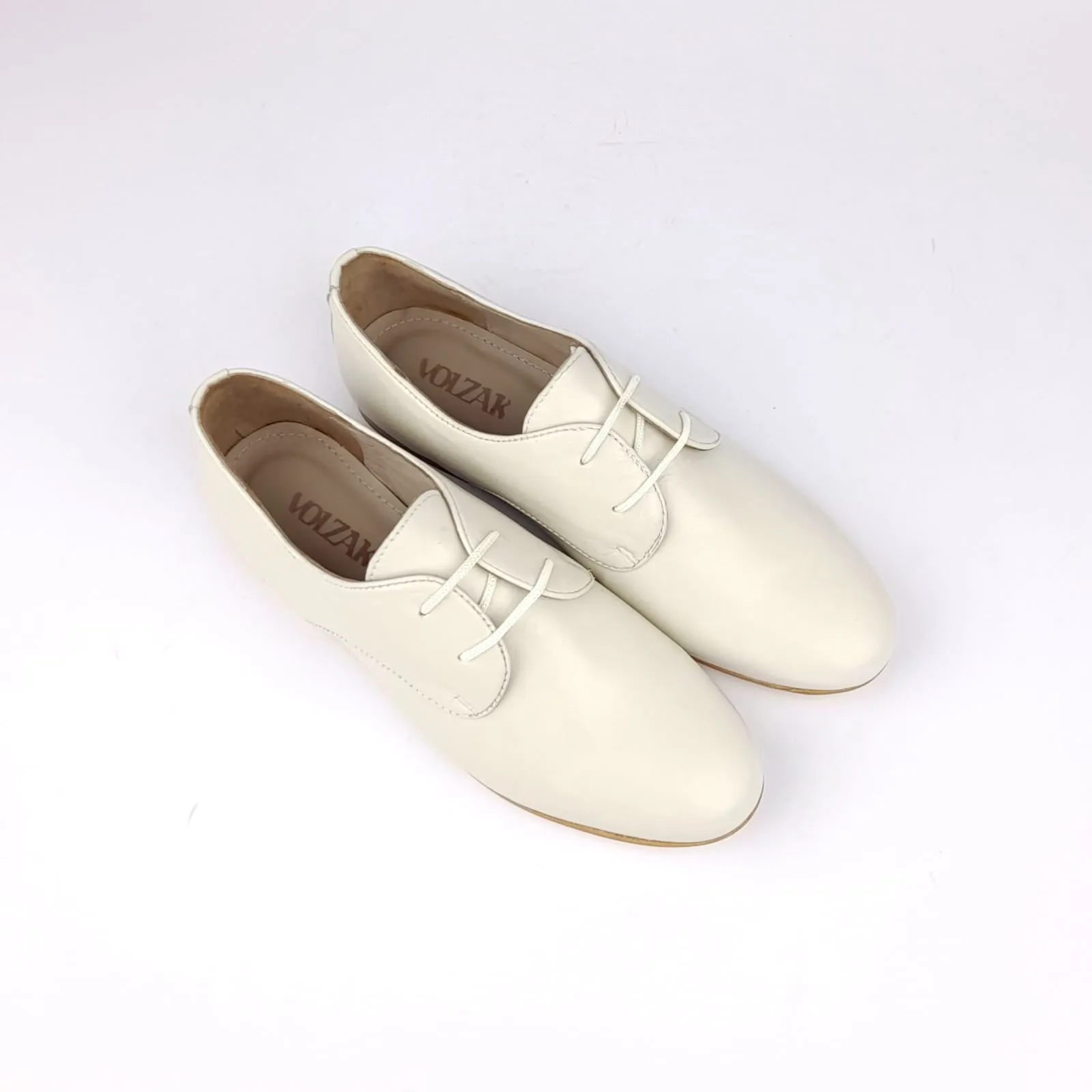 ''125 Chaussure en cuir Blanc