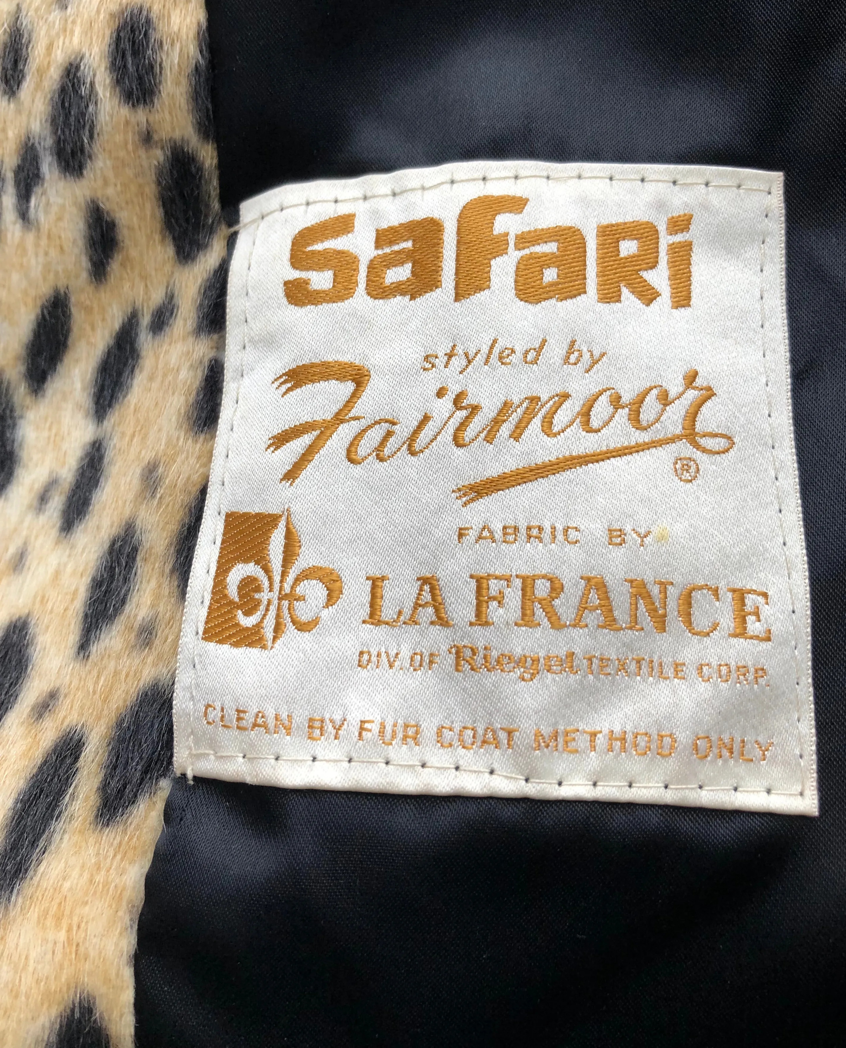 1960s Leopard Print Faux Fur Double-Breasted Coat