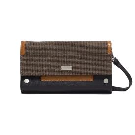 AJ Crossbody Clutch - Edison Houndstooth