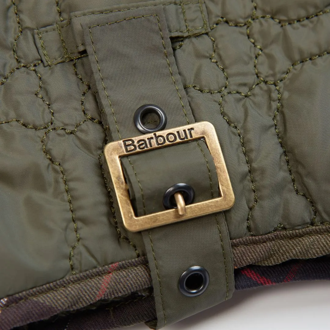 Barbour Dog Bone Quilted Dog Coat in Dark Olive