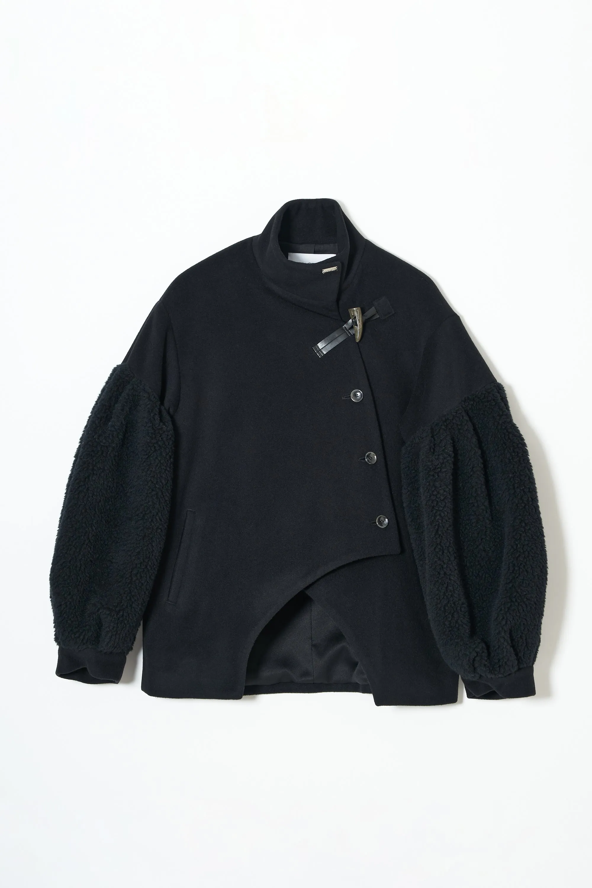 Bias Cut Short Duffle Coat