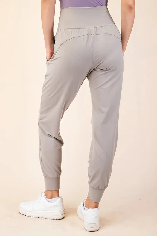 Butter Soft Joggers with Pockets stone taupe