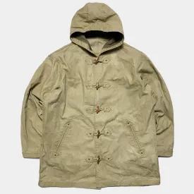 BZEN M.3230RR DUF-CMG REGULAR FIT VEGGIE DYED CANVAS DUFFLE COAT-12OZ-E0 MOSS GREEN
