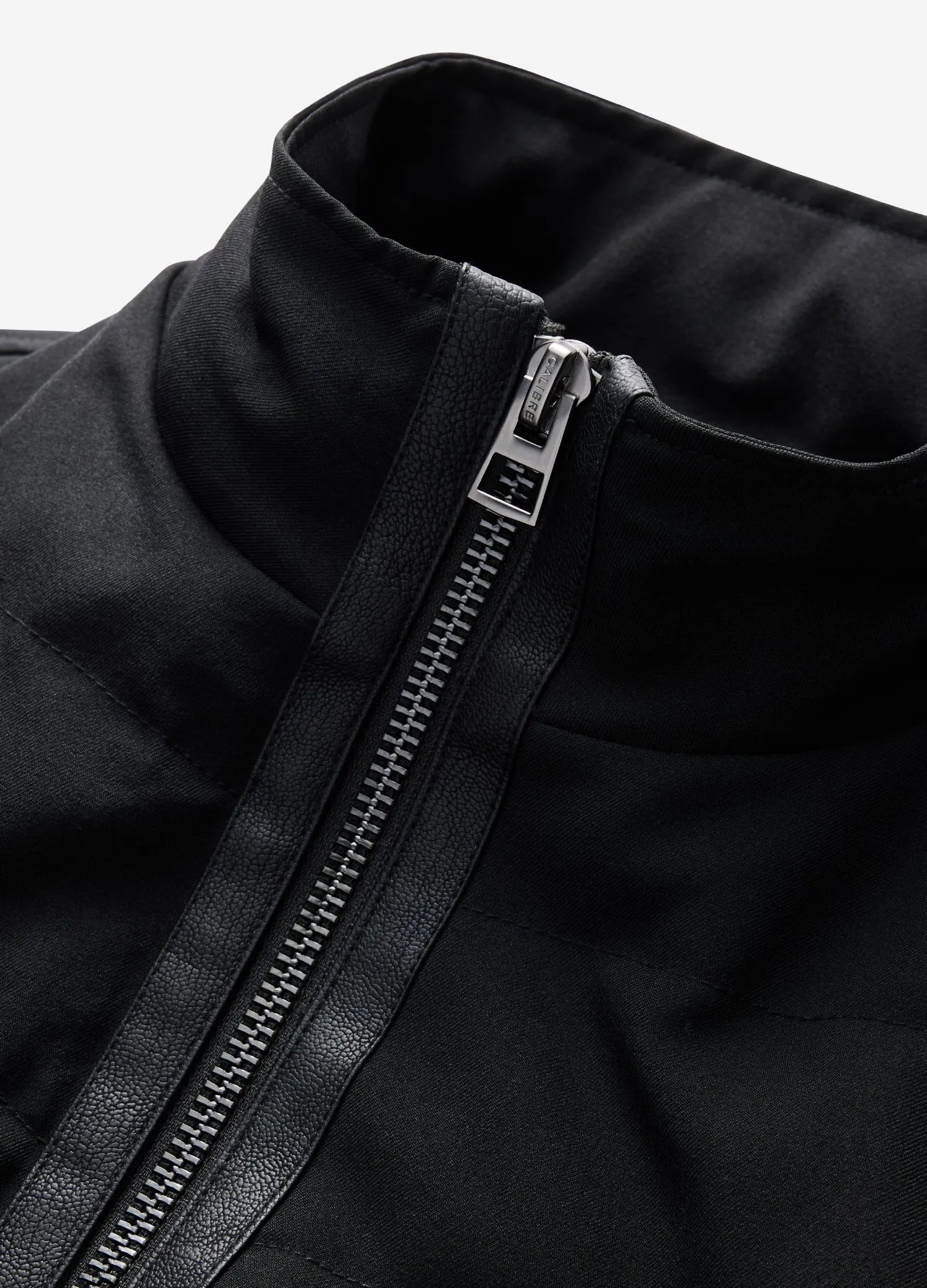 Contrast Trim Down Puffer Jacket Black