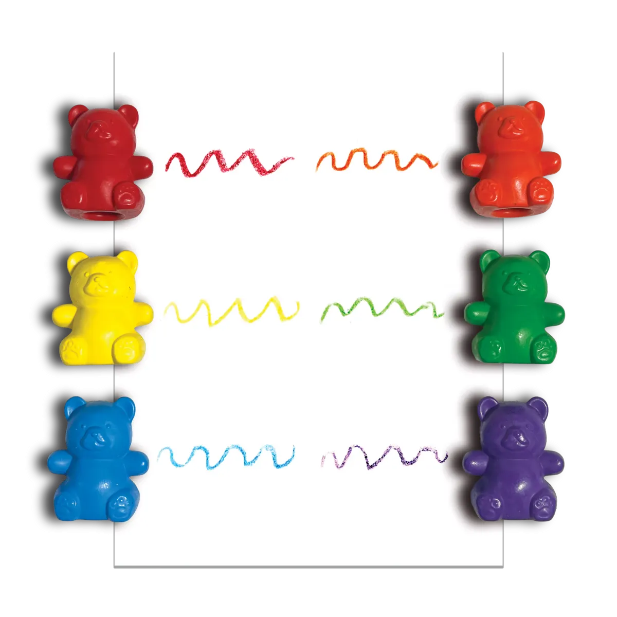 Cuddly Cubs Bear Finger Crayons - Set of 6 by OOLY