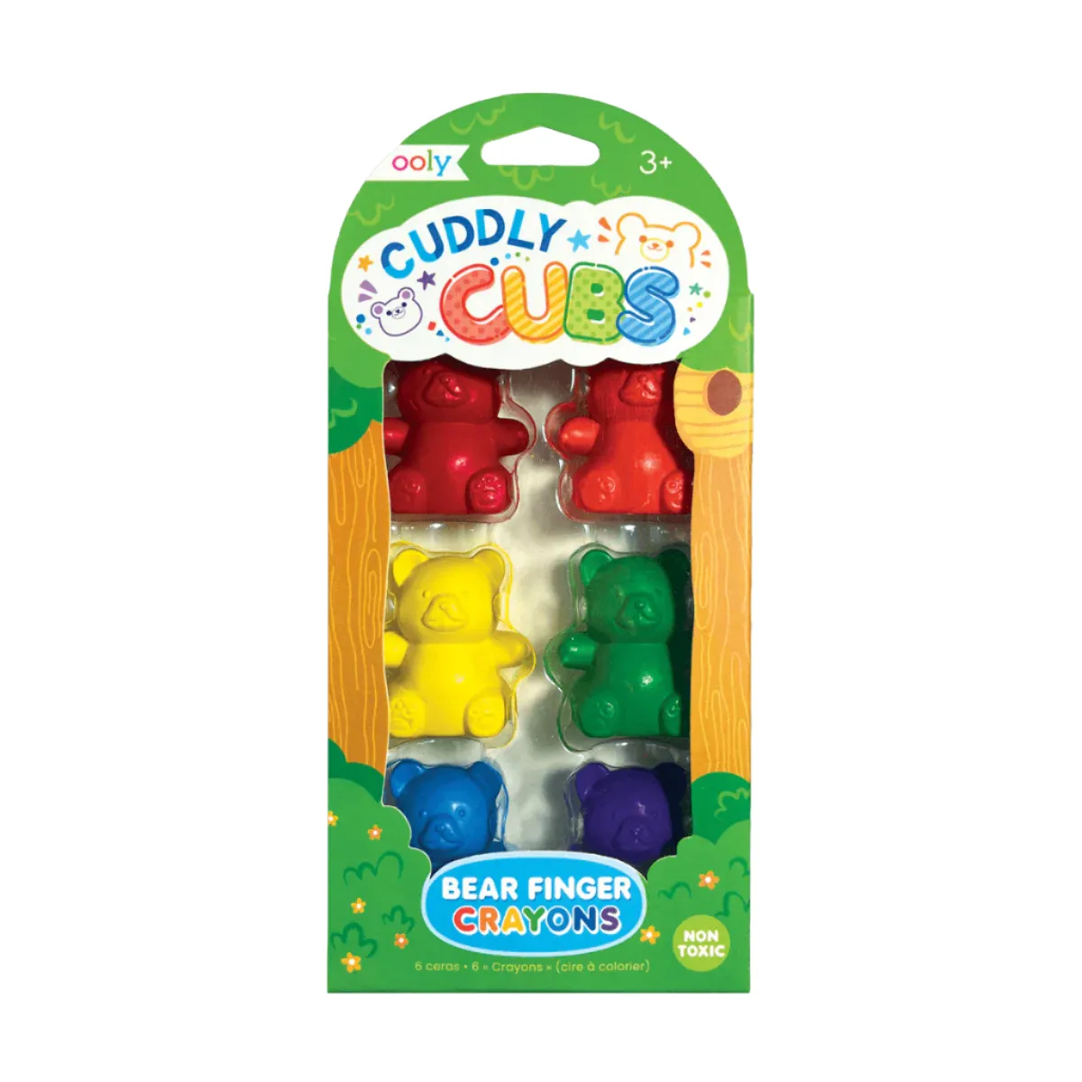 Cuddly Cubs Bear Finger Crayons - Set of 6 by OOLY