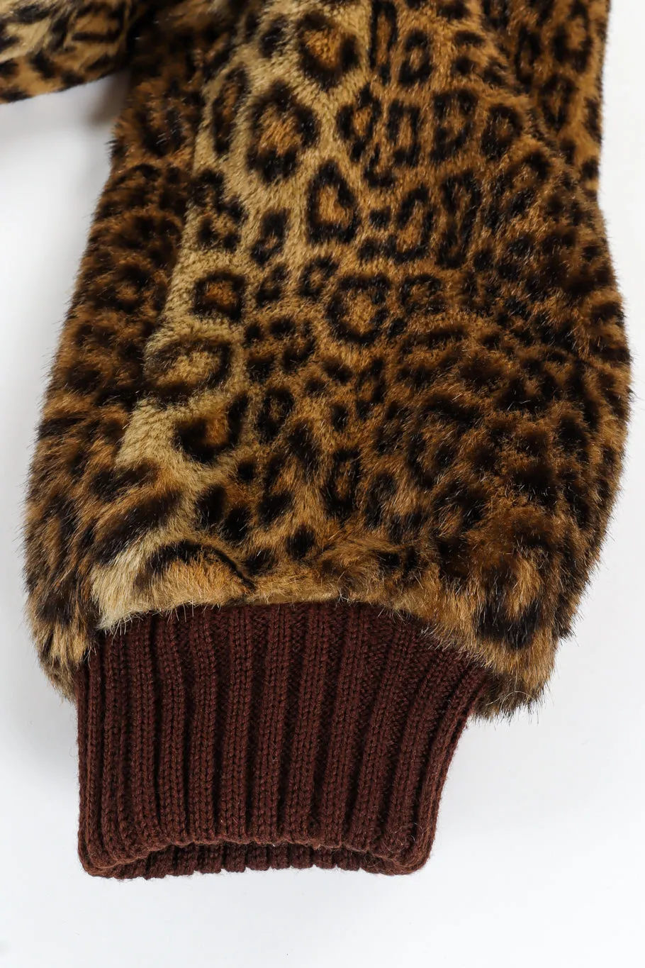 Faux Fur Leopard Wool Coat