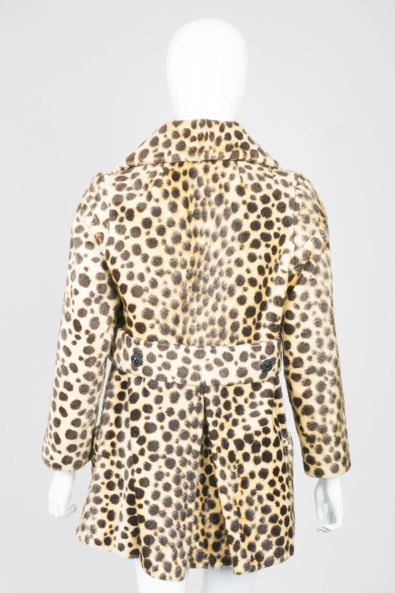 Faux Leopard Fur Peacoat