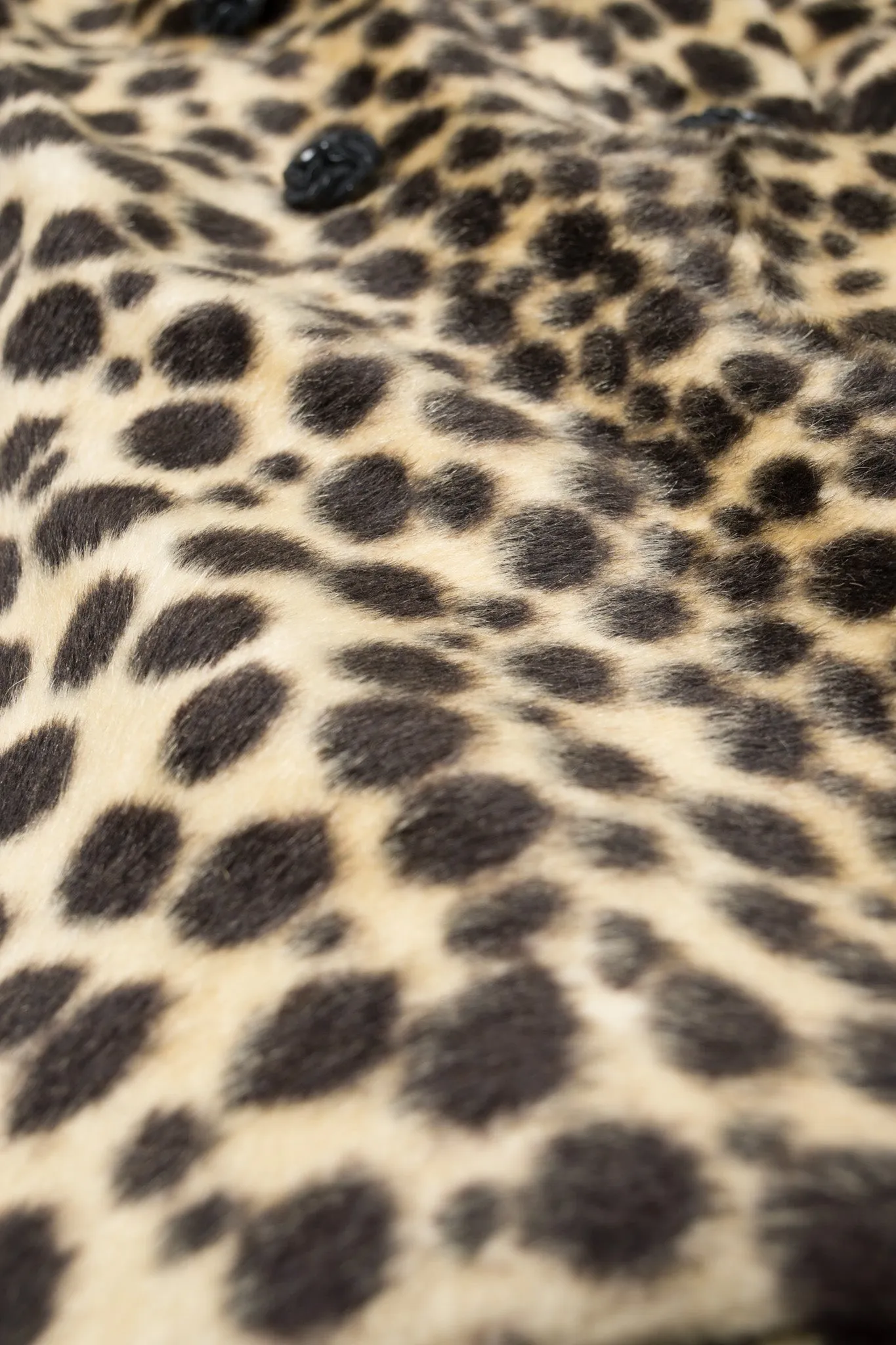 Faux Leopard Fur Peacoat