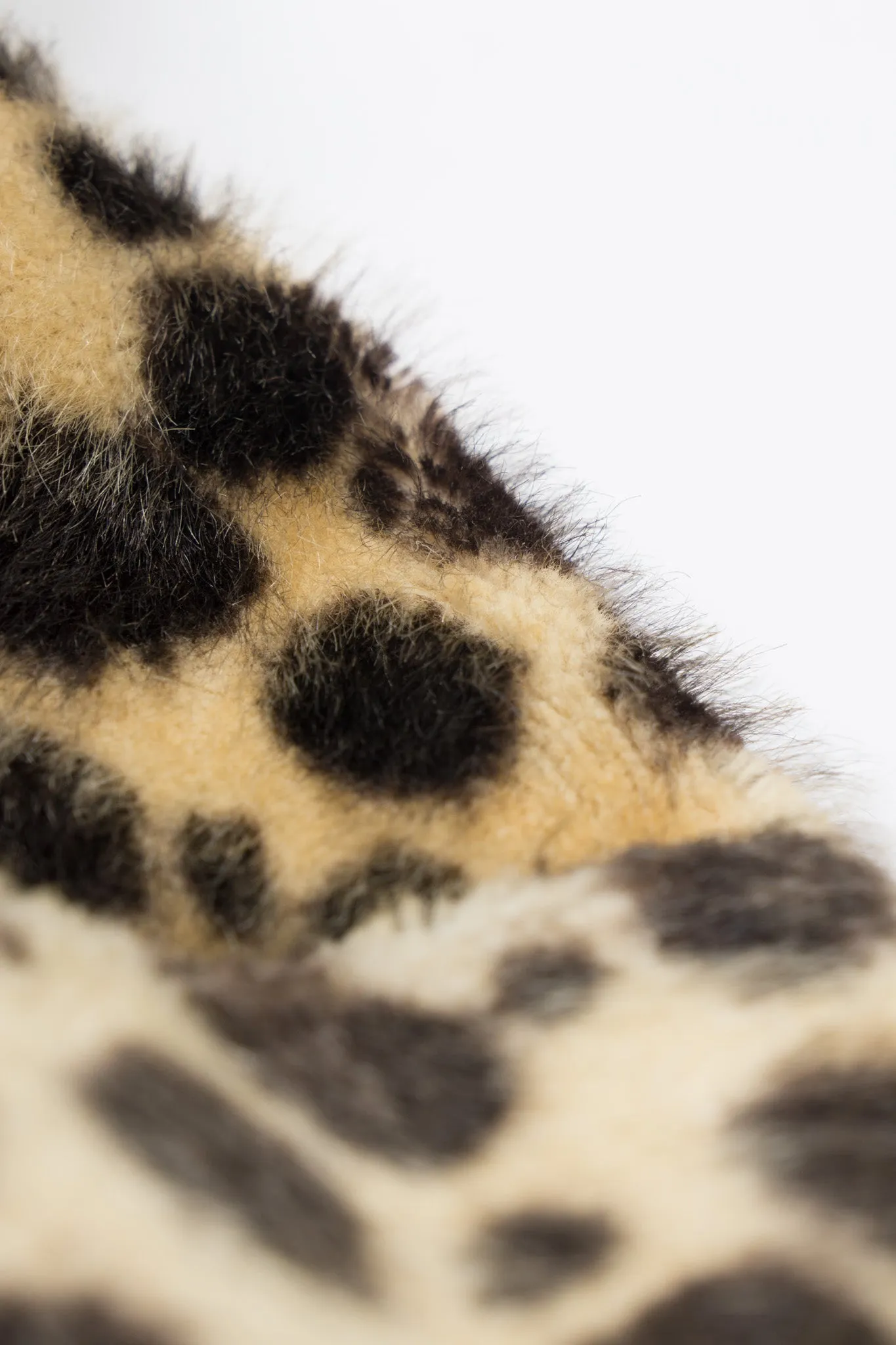 Faux Leopard Fur Peacoat