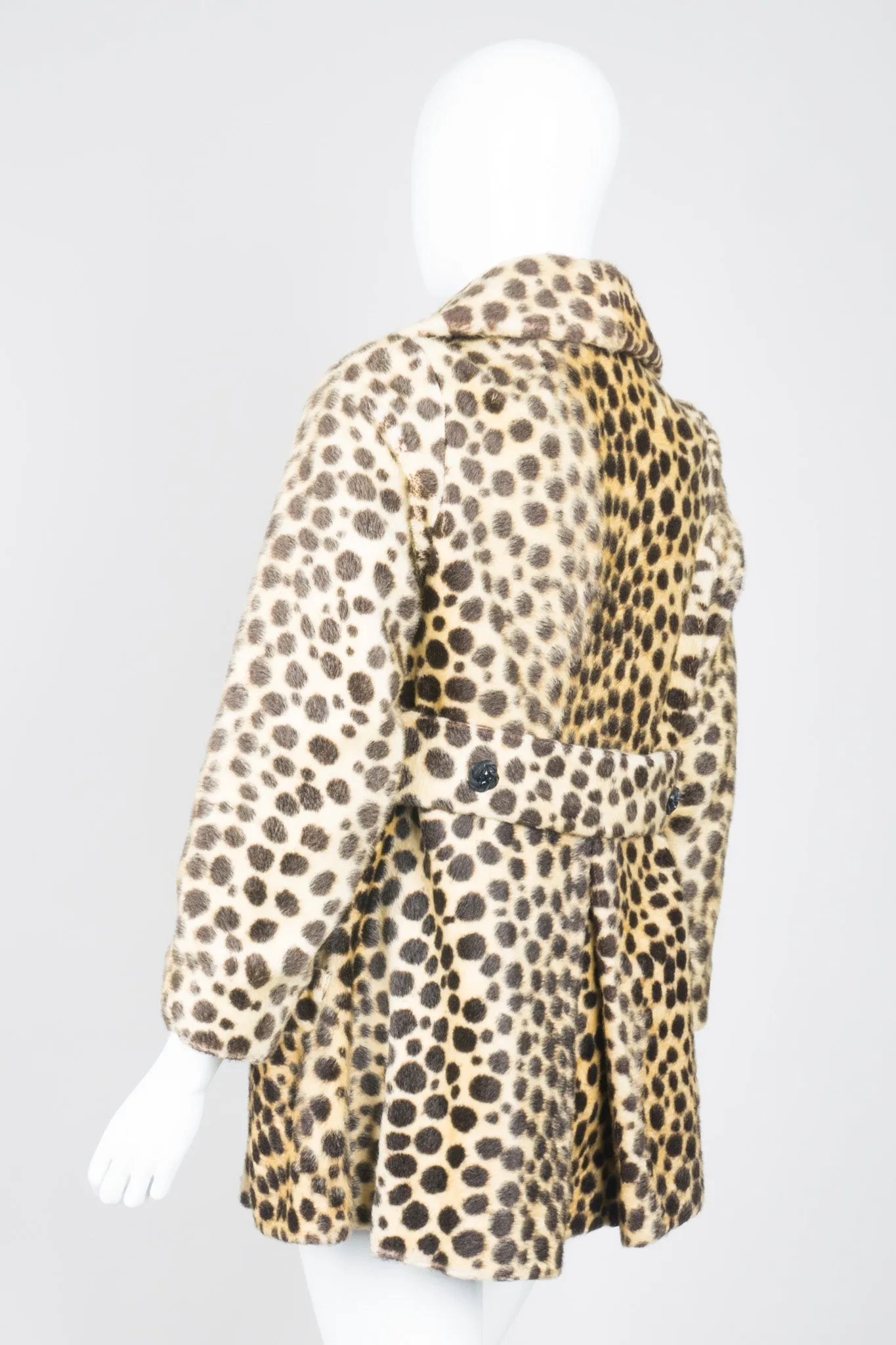 Faux Leopard Fur Peacoat