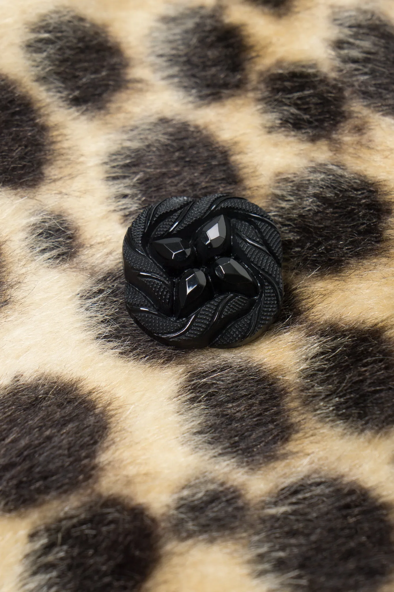 Faux Leopard Fur Peacoat