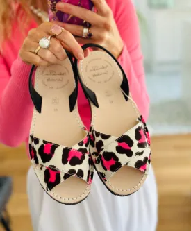 Neon Pink Leopard Peeptoe
