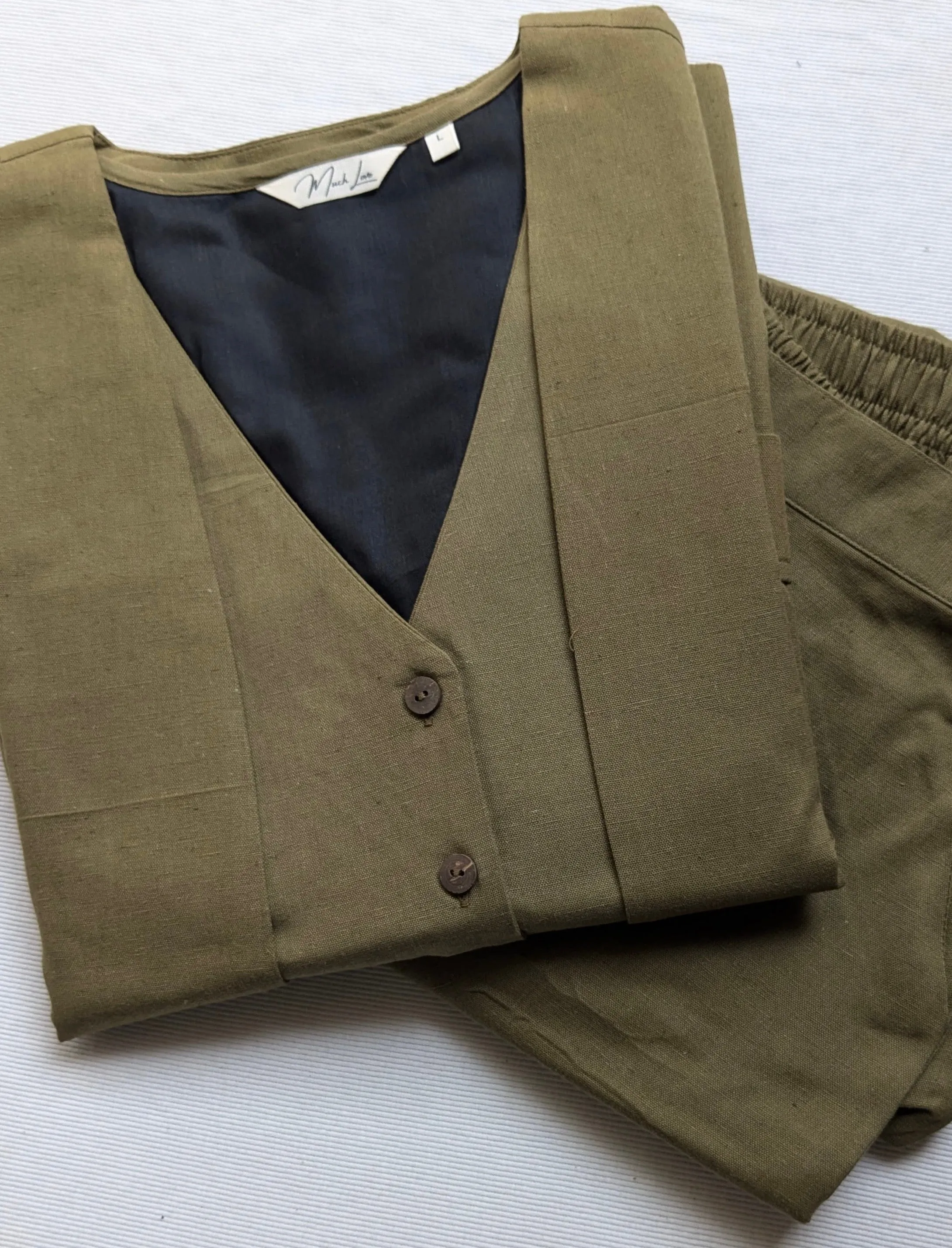 Olive Waist Coat 3pc Set