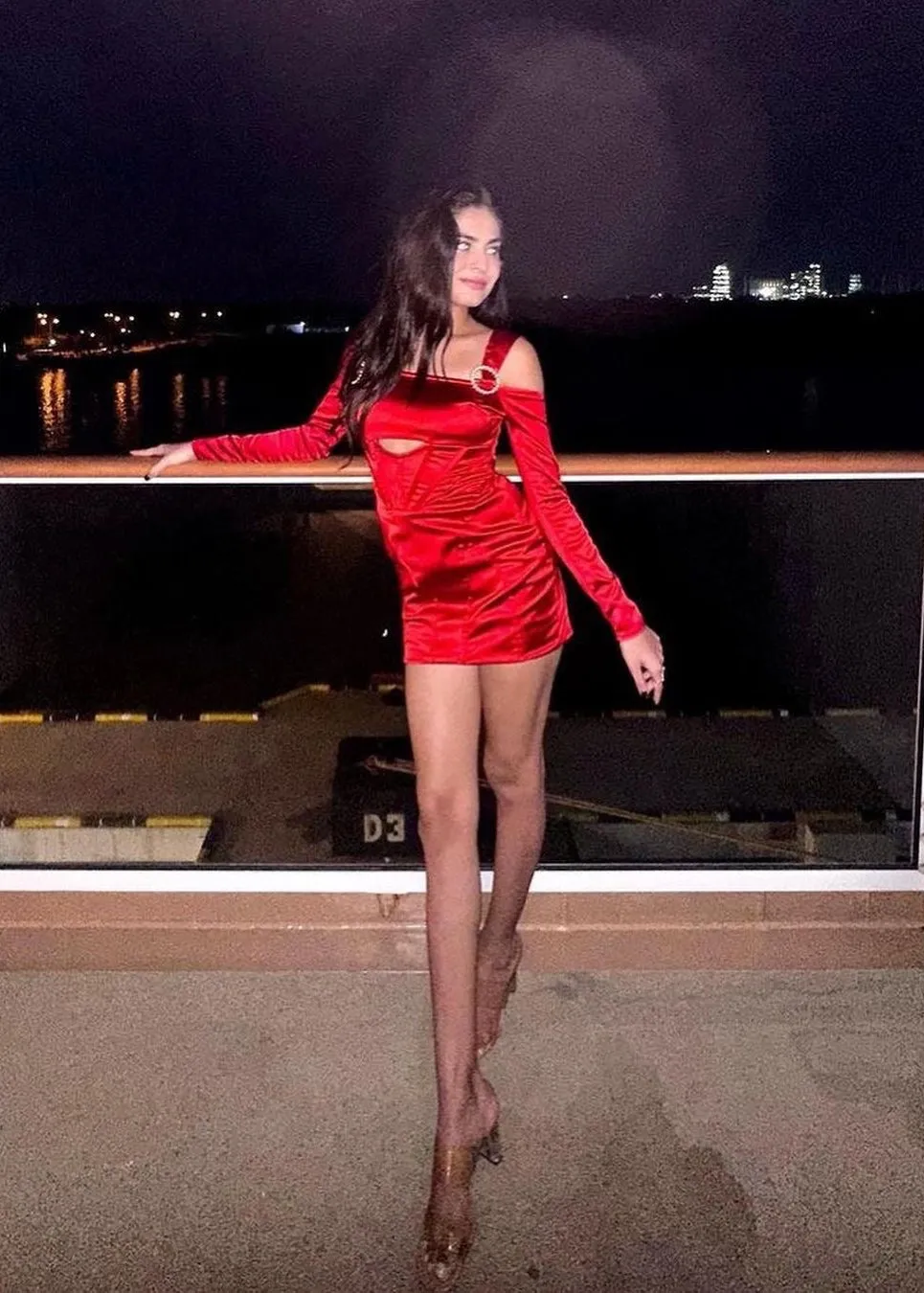 Sofia Red Stretch Satin Corset Mini Dress