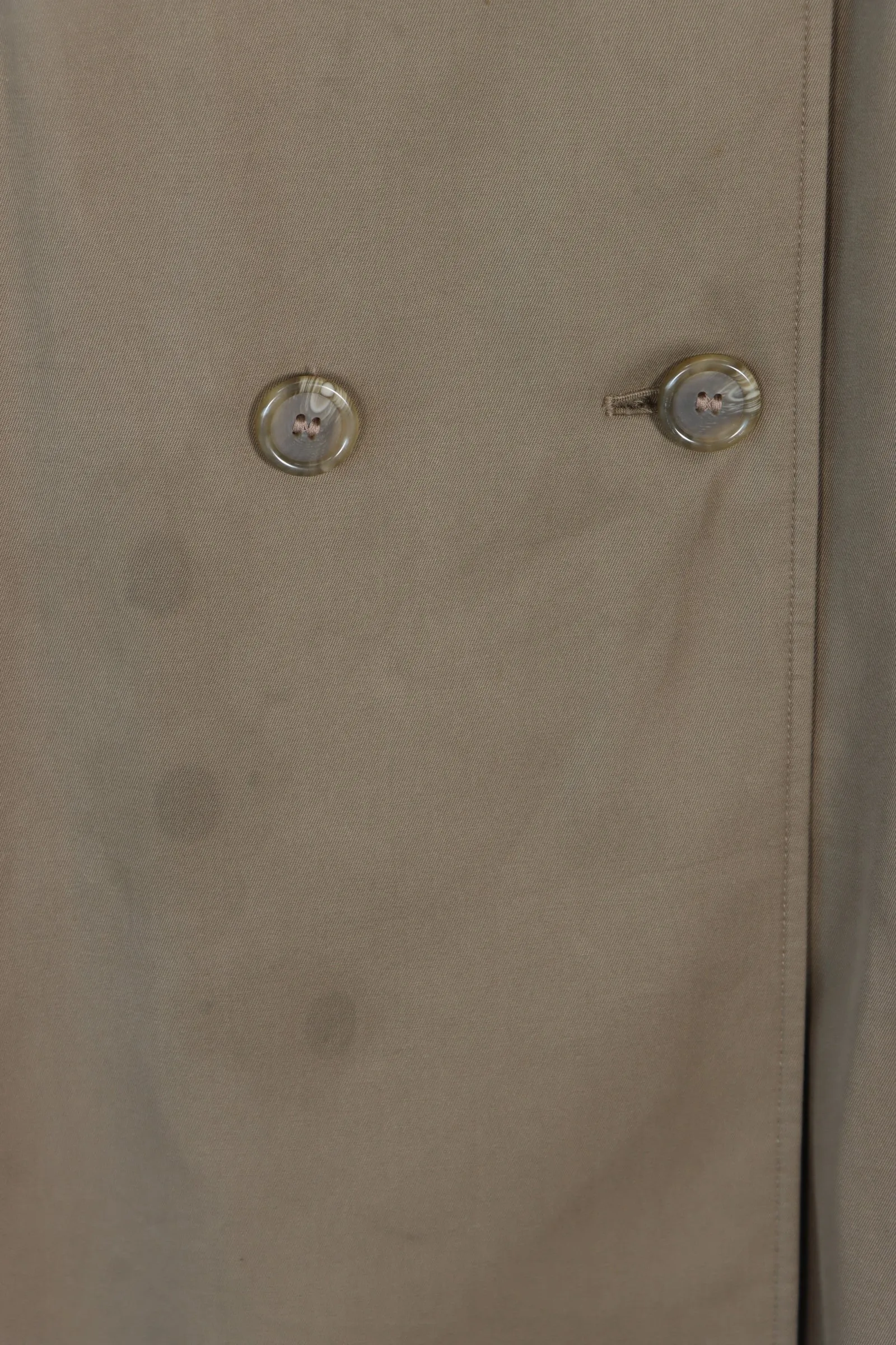 Vintage BURBERRY Wool Lined Olive Green Trench Coat England Made (Women's 12)